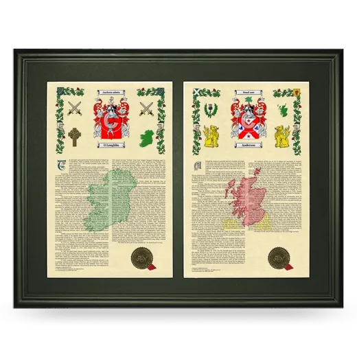 Double Armorial History Framed-Black